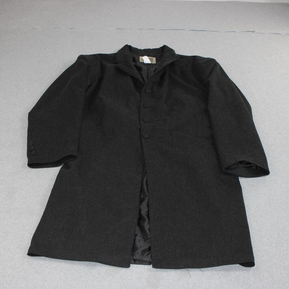 Frontier Classics Coat Men 44 Black Western Overcoat Lined Button Duster Cosplay